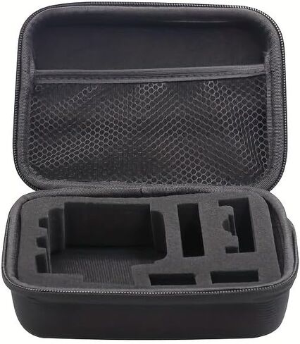 EVA Hard Shell Action Camera Storage Case - Shockproof Protective Travel Bag for Compact Action Cameras - Black Accessory Organizer in Kuwait