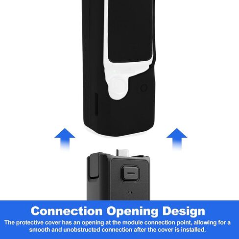 Silicone Case for DJI Osmo Pocket 4, Soft Protective Carrying Cover with Tempered Glass Screen and Lens Protector & Lanyard Camera Accessories for DJI Osmo Pocket 4 in Kuwait