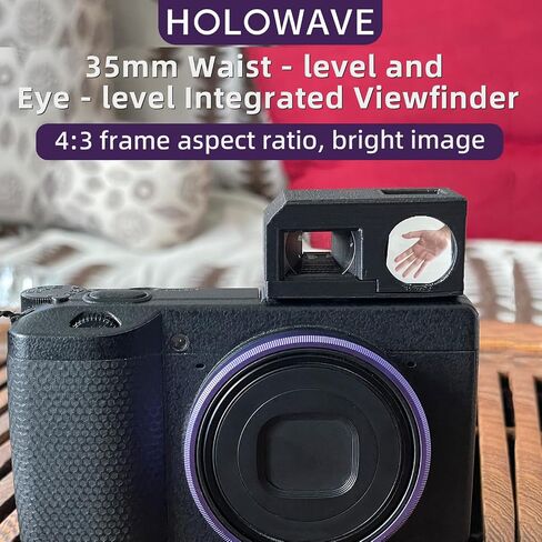 35mm Mini Waist-Level and Eye-Level Integrated Viewfinder | Waist & Eye-Level, 4:3 Aspect Ratio, Bright Optical View, Hot & Cold Shoe, Compact & Portable in Kuwait