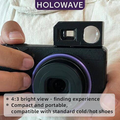 35mm Mini Waist-Level and Eye-Level Integrated Viewfinder | Waist & Eye-Level, 4:3 Aspect Ratio, Bright Optical View, Hot & Cold Shoe, Compact & Portable in Kuwait