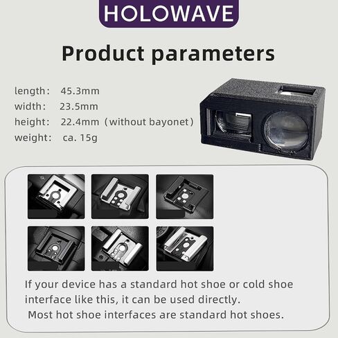 35mm Mini Waist-Level and Eye-Level Integrated Viewfinder | Waist & Eye-Level, 4:3 Aspect Ratio, Bright Optical View, Hot & Cold Shoe, Compact & Portable in Kuwait