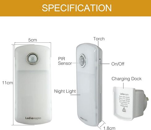 Night Light Plug into Wall with Motion Sensor, Auto On/Off, Portable with 3 Adjustable Modes, Nightlight for Kids, Nursery, Bedroom, Bathroom and Hallway (2 Pack) in Kuwait