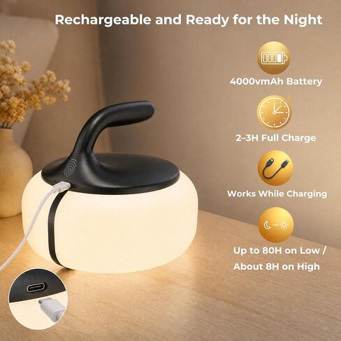 cozoo RGB Rechargeable Touch Baby Nursery Night Light Feeding Diaper Travel in Kuwait