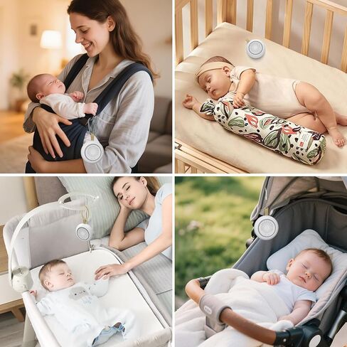 Portable Sound Machine - Perfect for Travel & Baby, White Noise Machine with 12-Hour Battery & Gentle Night Light, 24 Soothing Sounds for Sleep, Focus, Therapy, Nursery and Office in Kuwait