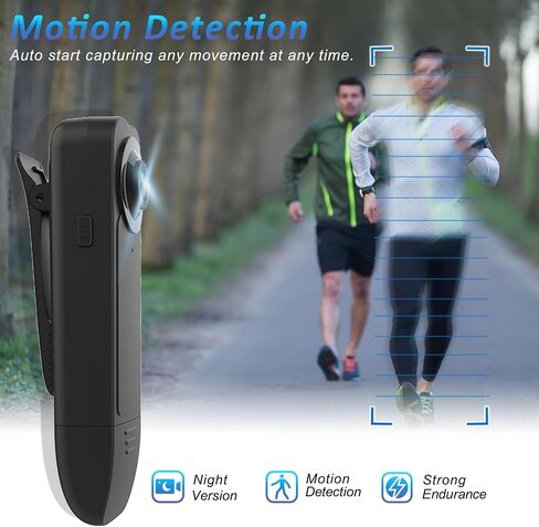 Mini Body Camera with Audio & Video Recording - Small POV Cam 1080P with 64G Card - Wearable Personal Portable Cameras Recorder DV - Night Version Camcorder for Security Work Records Guard Traveling in Kuwait