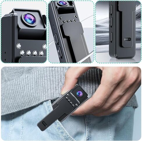 Sports Video Audio Recorder with 120 Degree Wide Angle- 1080P Wearable Personal Portable Cameras - Night Version Camcorder for Security Work Records Traveling, Clip-On Sports Recorder in Kuwait