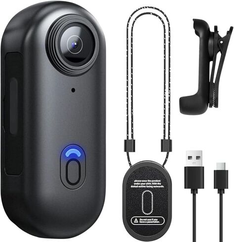 128G 4K Body Camera, Thumb Size Cam,Wearable Camera with 360°Rotatable Clip & Magnetic Clip,120 Minutes for Recording,Take for Lecture, Traveling,Pet Walking,Outdoors Activities (4K-P-128G) in Kuwait