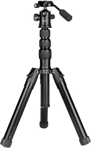 TONYBOO Camera Tripod, Portable Aluminum Alloy Compact Travel Tripod with 360° Ball Head & Detachable Legs, Lightweight Mini Vlog Tripod for DSLR Camera, Live Streaming, Outdoor Video in Kuwait