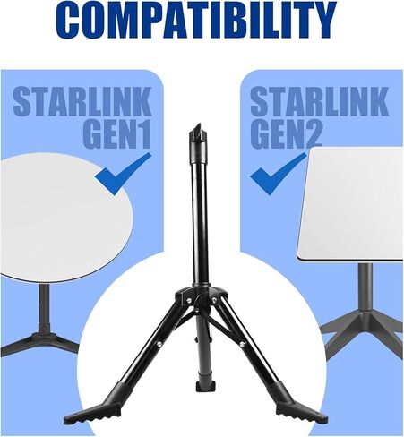 Bewinner Tripod Mount for Starlink V2 / V1, Stainless Steel Foldable Tripod Mount, Portable Mounting Kit for Camping RV Travel Yacht, Bewinnerfha9k27vb5 in Kuwait