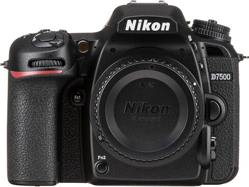 Nikon D7500 DSLR Camera Kit with 18-55mm VR Lens + 420-800mm Super Telephoto Lens + 128GB Memory, LED Light, Microphone, Spare Battery, Filters, Case, Tripod, and More (45pc Video Bundle) (Renewed) in Kuwait