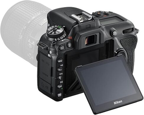 Nikon D7500 DSLR Camera Kit with 18-55mm VR Lens + 420-800mm Super Telephoto Lens + 128GB Memory, LED Light, Microphone, Spare Battery, Filters, Case, Tripod, and More (45pc Video Bundle) (Renewed) in Kuwait