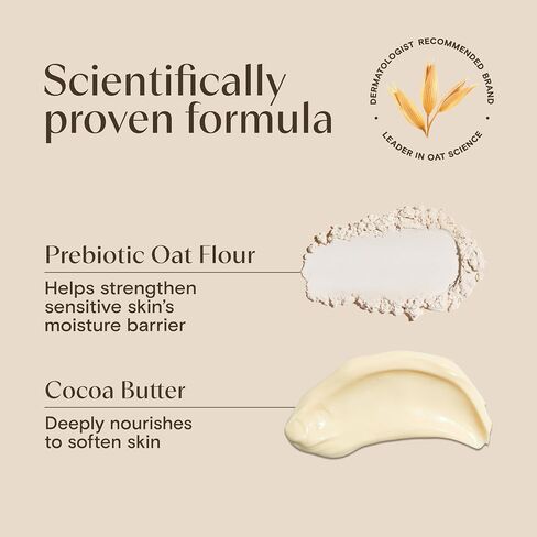Aveeno Daily Moisturizing Lotion with A Cocoa Butter Vanilla Scent & Soothing Prebiotic Oat, Lightweight Lotion Provides 48-Hour Hydration for Sensitive Skin, Hypoallergenic, 18 fl. oz in Kuwait