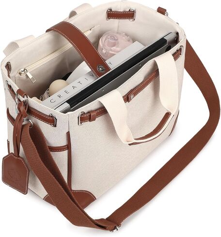 Canvas Diaper Bag Tote, Gift Basket for Baby Shower, Diaper Bag Organizer | Modern Diaper Caddy, Diaper Purse, Removable & Adjustable Shoulder Strap, Nursery Storage Basket, Stylish Mommy Hospital Bag in Kuwait