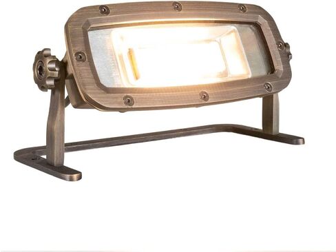 VOLT 12V Wide Splash Brass Underwater Light (Bronze) with 7W 2700K Warm White (730 Lumens) R7S LED Bulb for Pond or Fountain in Kuwait
