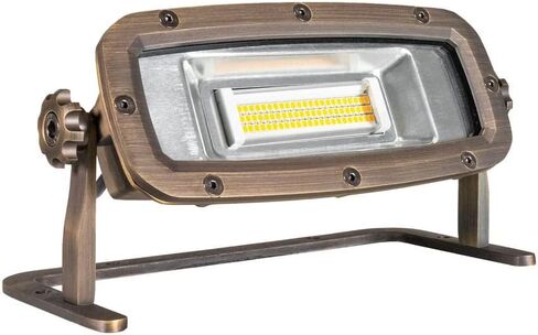 VOLT 12V Wide Splash Brass Underwater Light (Bronze) with 7W 2700K Warm White (730 Lumens) R7S LED Bulb for Pond or Fountain in Kuwait