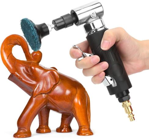 Angle Die Grinder, Comfortable Handle Grip 90 Degree 1/4 Air Grinder, Low Noise Pneumatic Angle Die Grinder 20000 RPM for Glass Hardware in Kuwait