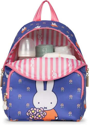 JuJuBe Miffy Flower Fields Mini Backpack Purse for Women, Small Lightweight Backpack with Zipper Pockets, Everyday Travel Bag for Work Shopping in Kuwait