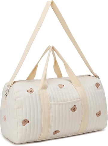 Hospital Bag for Women Labor Delivery, Duffle Bag for Maternity | Lightweight Travel Baby Diaper Bag Tote for Boys - Girls, 3 Bottle Pockets in Kuwait
