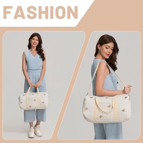 Hospital Bag for Women Labor Delivery, Duffle Bag for Maternity | Lightweight Travel Baby Diaper Bag Tote for Boys - Girls, 3 Bottle Pockets in Kuwait