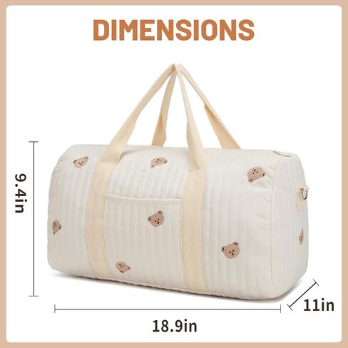Hospital Bag for Women Labor Delivery, Duffle Bag for Maternity | Lightweight Travel Baby Diaper Bag Tote for Boys - Girls, 3 Bottle Pockets in Kuwait