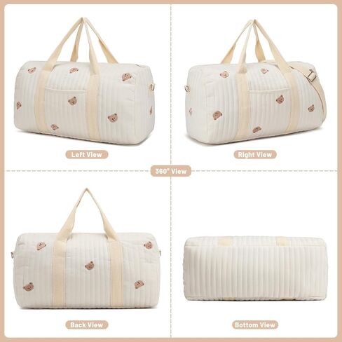 Hospital Bag for Women Labor Delivery, Duffle Bag for Maternity | Lightweight Travel Baby Diaper Bag Tote for Boys - Girls, 3 Bottle Pockets in Kuwait