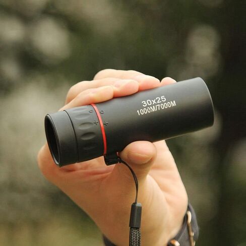 High Definition Monocular Telescope, 30X25 Mini Telescope 10X Climbing Accessories Portable Concerts Sightseeing High Definition for Travel Hunting in Kuwait