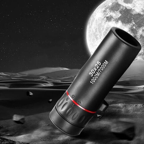 High Definition Monocular Telescope, 30X25 Mini Telescope 10X Climbing Accessories Portable Concerts Sightseeing High Definition for Travel Hunting in Kuwait