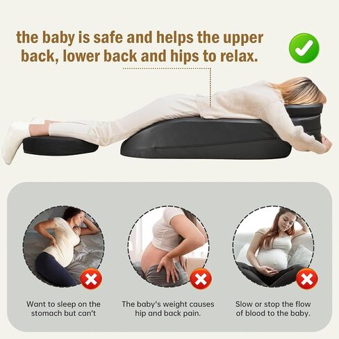 Vekkia Pregnancy Massage Cushion & Headrest - Release Lower Back Pain | Prenatal Bolster for Full Body Relax/Maternity Massage Cushion After Breast Surgery/Storage Bag, Ideal for Home &Therapy Spa in Kuwait