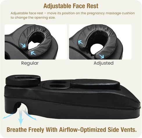 Vekkia Pregnancy Massage Cushion & Headrest - Release Lower Back Pain | Prenatal Bolster for Full Body Relax/Maternity Massage Cushion After Breast Surgery/Storage Bag, Ideal for Home &Therapy Spa in Kuwait