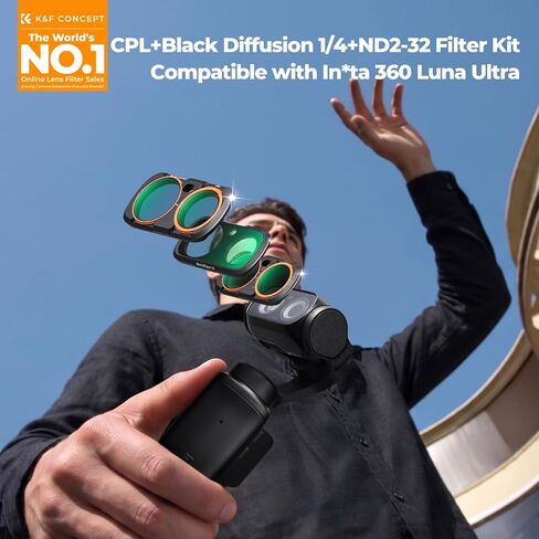 K&F CONCEPT CPL Black Diffusion 1/4 ND2-32 Filter Kit | Compatible with Luna Ultra, Magnetic, Ultra-Slim Stowable Versatile in Kuwait