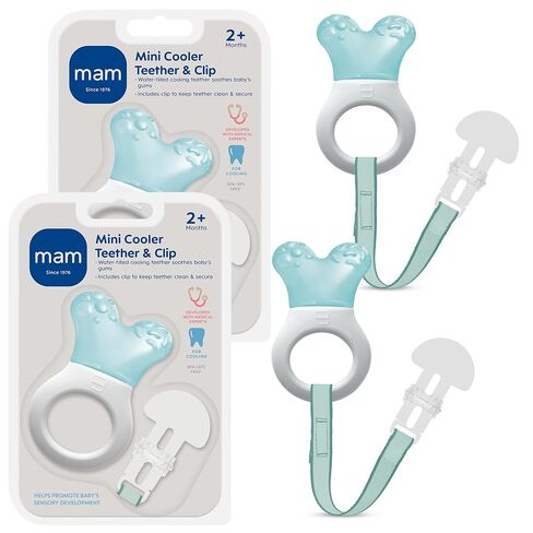 MAM Mini Cooler Lightweight Baby Teether with Clip 2+ Months 1 Pack in Kuwait
