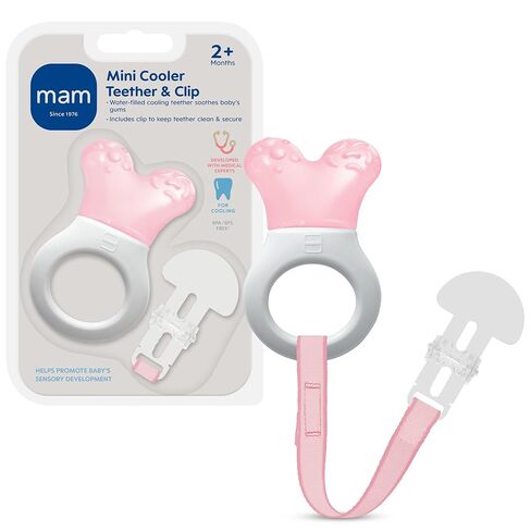 MAM Mini Cooler Lightweight Baby Teether with Clip 2+ Months 1 Pack in Kuwait