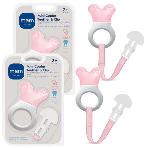 MAM Mini Cooler Lightweight Baby Teether with Clip 2+ Months 1 Pack in Kuwait