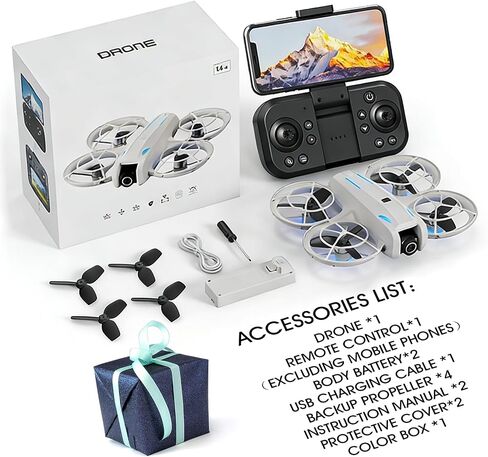 drone with Camera for Adult Beginners,RC Quadcopter featuring Altitude Hold, One-Key Takeoff/Landing, Auto Follow,3-Speed Adjustment,Stunt Roll -Ideal Holiday Gift. in Saudi Arabia