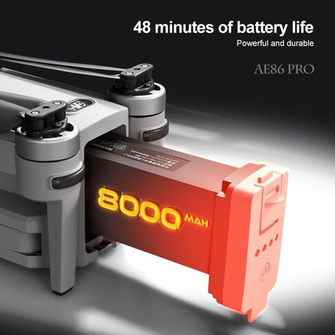 AE86ProMax+Drones with Camera for Adults 4K Video,Touch Screen Tablet Remote and 3-Axis Mechanical Gimbal, 5G Digital Transmission, 360° Laser Obstacle Avoidance, GPS Auto Return,Three 8000mAh 45 Mins Long Endurance, 500g Payload, Smart Follow Waypoint Fl in Kuwait