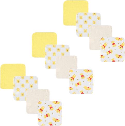 Disney Baby Washcloths 12 Pack – Ultra Soft Baby Wash Cloths, Lilo & Stitch (Stitch & Angel), Winnie the Pooh & Mickey Mouse, Absorbent Newborn Bath Essentials in Kuwait