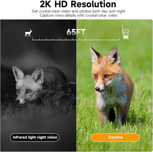 TKENPRO 4G LTE Cellular Trail Cameras Unlimited Data Plan Solar Trail Cameras Built in SIM Card Game Camera IP65 Waterproof Security Camera with 2K Live Video, No Glow Night Vision in Kuwait