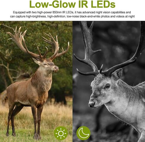 8K Solar Trail Camera, 60MP Bluetooth WiFi Game Camera, APP Control Trail Cam,120° Detection Angle/Night Vision/0.1S Trigger Motion Activated/IP66 Waterproof, Deer for Wildlife Farm in Kuwait