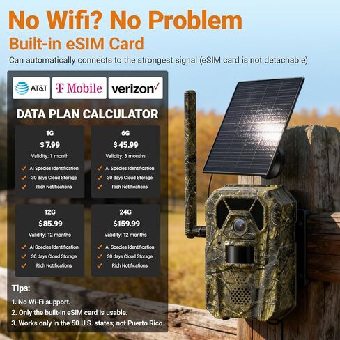 MagicEagle® Cellular Trail Camera 4G Wild Game Cameras 13,000 mAh Battery Solar Panel 2K Audible Video No-Glow IR Night Vision IP66 Waterproof for Wildlife Deer Monitoring Home Security (Green) in Saudi Arabia
