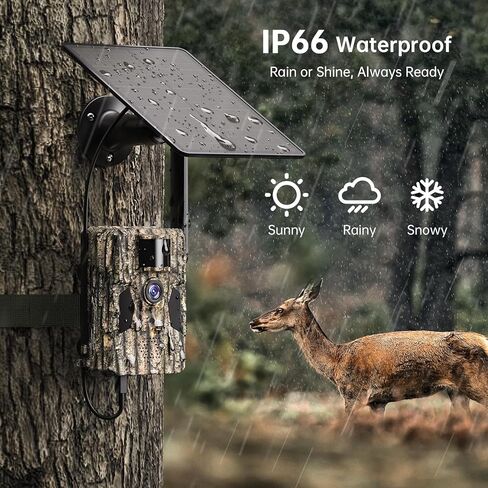 SEHMUA 3rd Cellular Trail Cameras with 48MP Photo 2K Live Streaming, 4G LTE Unlimited Data Plan Built-in SIM Card, 4W Solar Powered Game/Deer Cam No Glow Flash with Motion Activated -Camouflage in Kuwait