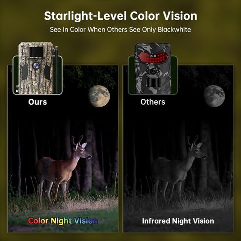 SEHMUA 3rd Cellular Trail Cameras with 48MP Photo 2K Live Streaming, 4G LTE Unlimited Data Plan Built-in SIM Card, 4W Solar Powered Game/Deer Cam No Glow Flash with Motion Activated -Camouflage in Kuwait