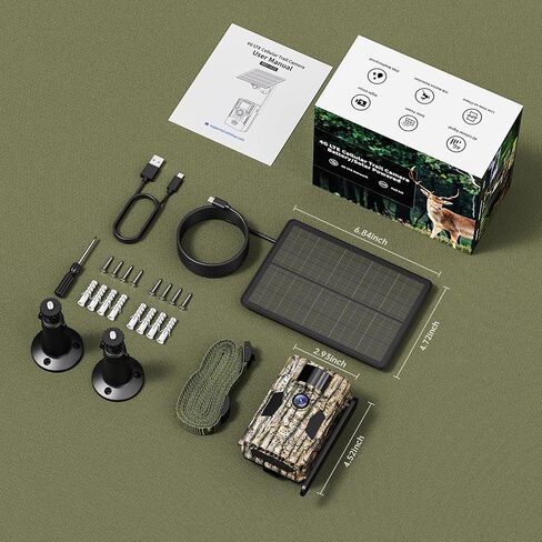 SEHMUA 3rd Cellular Trail Cameras with 48MP Photo 2K Live Streaming, 4G LTE Unlimited Data Plan Built-in SIM Card, 4W Solar Powered Game/Deer Cam No Glow Flash with Motion Activated -Camouflage in Kuwait