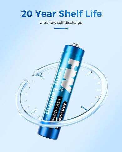HW Triple A Lithium Batteries 24 Pack, [1.5V, 1200mAh] High Capacity Leakage-Proof AAA Battery for Camera,Fire Alarm,Smoke Alarm, Smoke Detector and More [20 Years Shelf Life, Non-Rechargeable] in Kuwait
