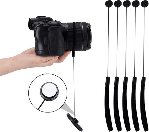 5pcs Lens Cap Keeper, Camera Lens Cap Leash Tether Holder Camera Accessories for SLR Digital Lenses in Kuwait