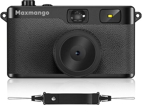 Maxmango D53 Vintage Digital Camera - Retro Digital Camera 12MP Screenless Vintage Camera Disposable Camera Replacement Includes 8GB SD Card Green in Kuwait