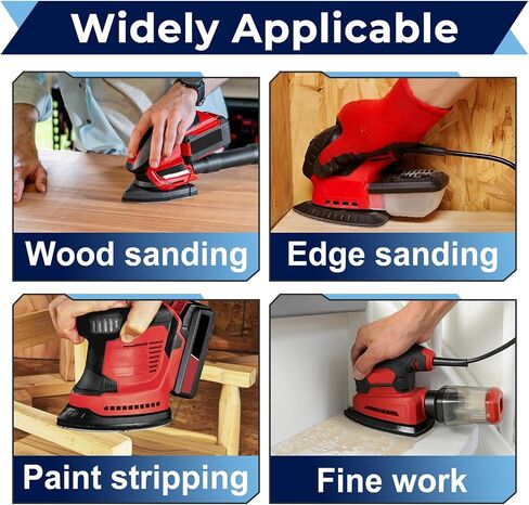 60PCS 60/80/120/240 Grits Mixed Sander Replacement Pads Compatible with SKIL Detail Sander SR6607B-10 and SR232301 Palm Sander, Wood Sanding, 11-Hole Hook & Loop in Kuwait