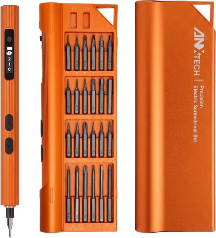 3.7V Mini Electric Screwdriver 62in1 Precision Kit for Phone Laptop | Cordless rechargeable, 60 S2 steel bits, 150 RPM, 1hr runtime, LED light, for RC car, camera, drone, watch repair in Kuwait