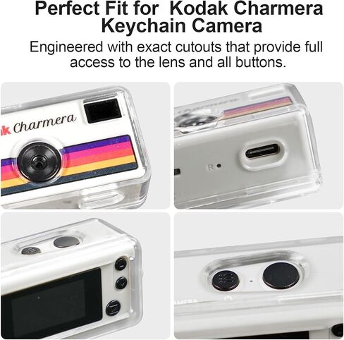 Easy Hood Hard Case for Kodak CHARMERA Keychain Digital Camera Blind Box | Clear Case,Plastic Material,Fully Enclosed, Highly Transparent,Easy To Set Up And Use,Not Interfere With Camera Functionality in Kuwait