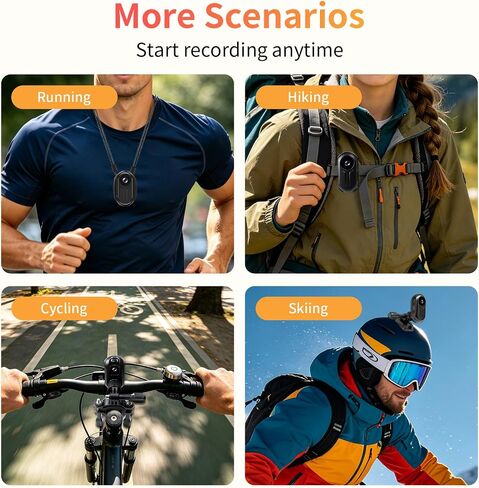 2K Mini Body Camera with 0.85" Screen,Thumb Size Small POV Camera with WiFi,Tiny Wearable Action Camera Magnetic Camcorder for Vlogging Work Cycling Motorcycle Pet Travel in Kuwait