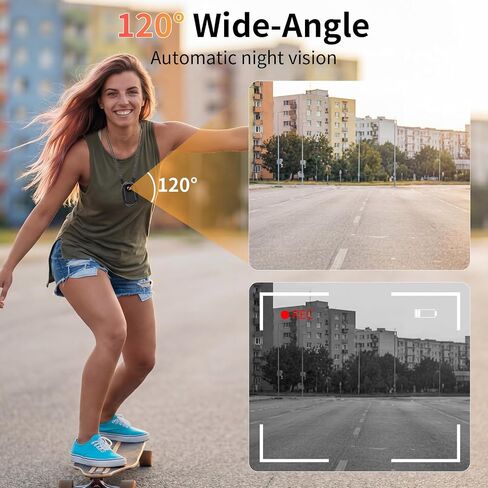 2K Mini Body Camera with 0.85" Screen,Thumb Size Small POV Camera with WiFi,Tiny Wearable Action Camera Magnetic Camcorder for Vlogging Work Cycling Motorcycle Pet Travel in Kuwait